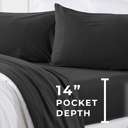 Miniatura 2 de Sábanas de punto de jersey de lujo. Todas las temporadas, sábanas suaves y acogedoras. Juego de sábanas transpirables y antiarrugas. Colección Cozy