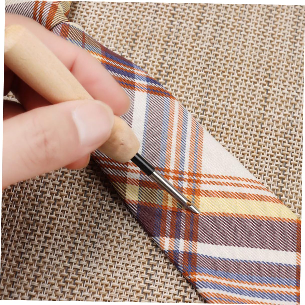 NUOBESTY 15 STK Stempel Stempel Sticknadel Stickerei-Nadelstift Sticknadeln Nadel-Kit Stricknadeln Embroidery Needle Stanznadel Nähnadeln Stickzubehör Punch-Needle-Kit für Anfänger Holz