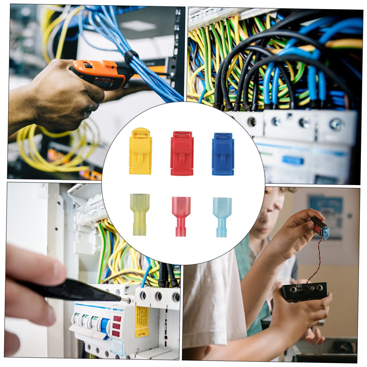 SOLUSTRE T-abzweig Schnellverbinder mit Verbindungsstecker Kupferdrahtverbindung 260 Stück für 0,5-4,0 Mm² Schnelle Kabelverbindung