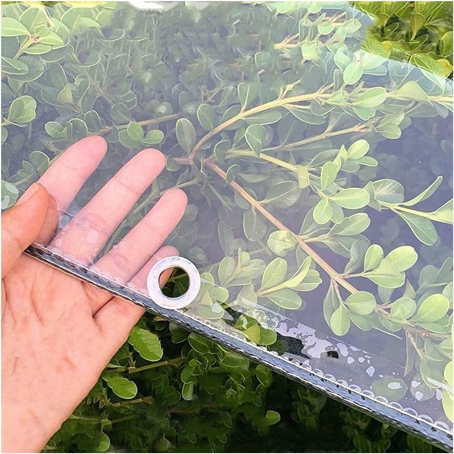 Waterproof Window Curtains Transparent Outdoor,Balcony Clear, 500 GSM Rain Sun Dust Privacy Cold Protections (5 x 12, 1)