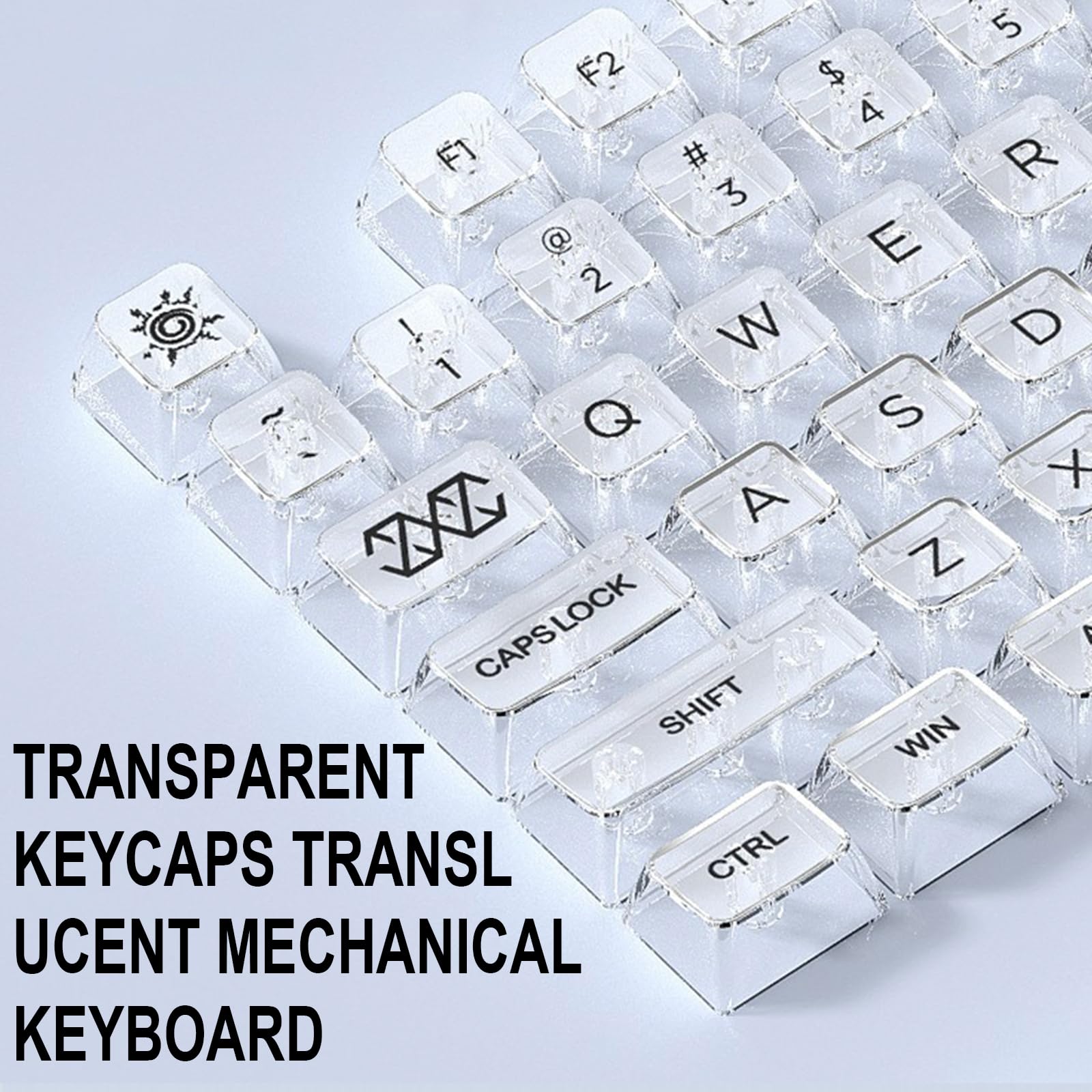 Copritasti per PC 131 tasti per tastiere meccaniche Classici keycaps trasparenti completamente trasparenti per giochi