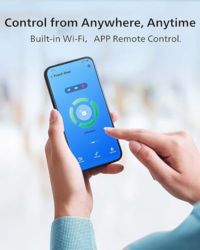 Miniatura 5 de Philips Palm Vein - Cerradura inteligente WiFi, timbre 2 en 1 + cerraduras inteligentes para puerta delantera, control remoto aplicación, funciona