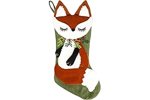 Adorable 18" Pet Christmas Stocking with 3D Fox Design