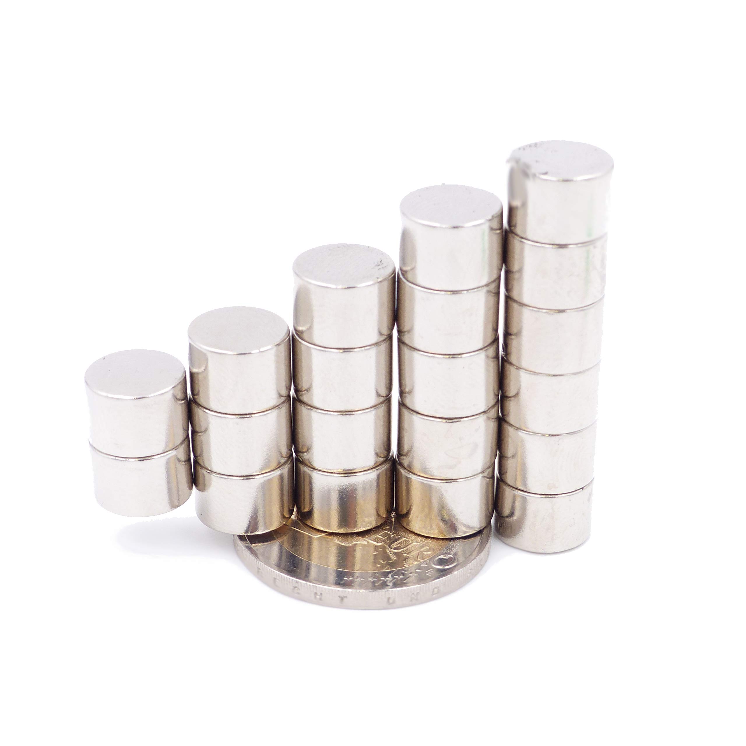 Magneti Dischi 4x2 Mm Potenti Brudazon | 100 Mini Magneti Dischi Da 4x4mm | Grado Magnetico N52 - Magneti In Neodimio Ultra Potenti | Magneti Per Modellismo, Foto, Lavagne Magnetiche | Piccoli
