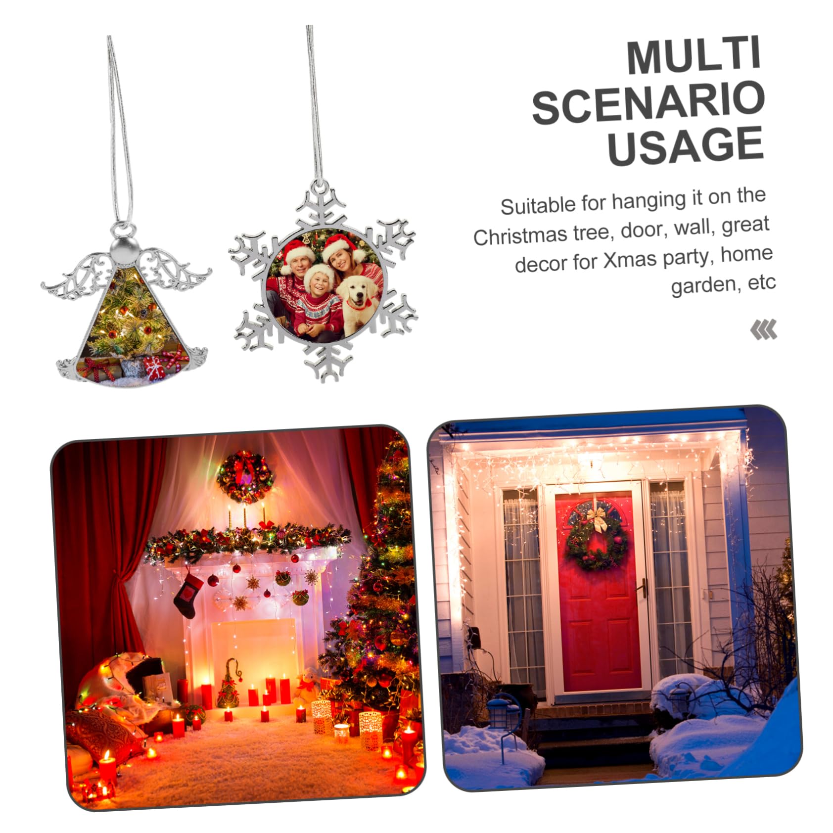PRETYZOOM 10 STK Sublimation Schneeflocke Weihnachtsbedarf Weihnachtsbaum anhänger personalisierte weihnachtsdeko Kinder weihnachtsdeko Weihnachtsfeier-Layout-Requisite Sublimationsornamente