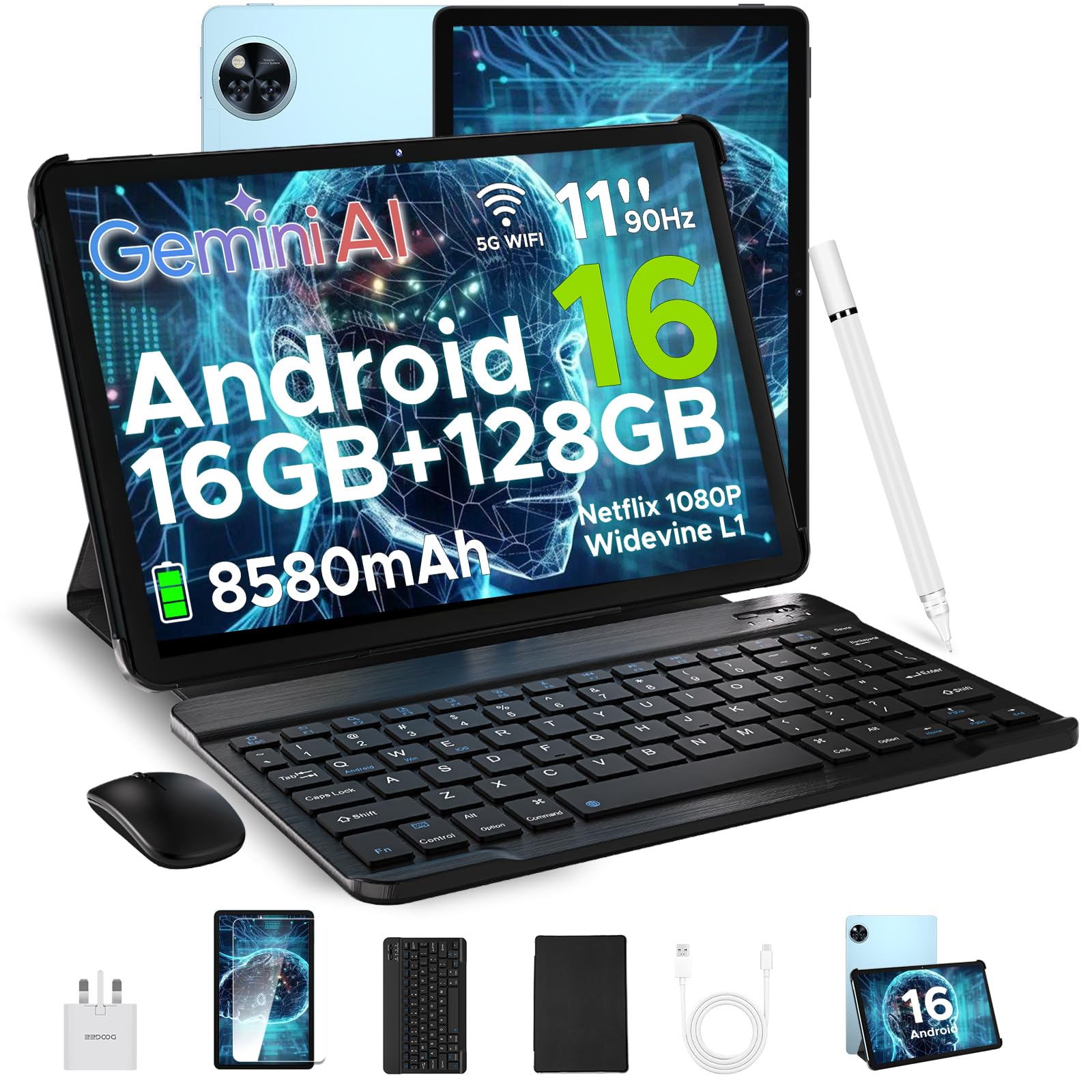 DOOGEE U11 2026 Newest Android 16 Tablet 11 Inch, Gemini AI
