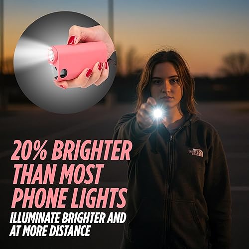 Miniatura 7 de Guard Dog - Kit de defensa personal con spray de pimienta roja y pistola de aturdimiento con linterna, hasta 16 pies, 175 lúmenes, batería