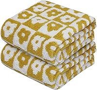 Vista 17 de Juego de 4 toallas de mano para baño, algodón suave y absorbente, juego decorativo, lindas toallas de baño en blanco y negro, 13 x 29 pulgadas