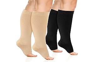 2 Pairs Plus Size Compression Socks for Women: XXL Support Stockings