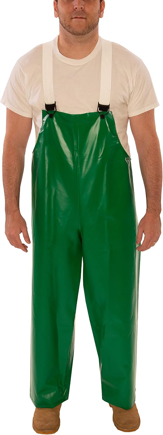 Tingley Safetyflex O41008 Flame Resistant Liquidproof Overalls, Large, Green