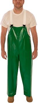 Tingley Safetyflex O41008 Flame Resistant Liquidproof Plain Front Overalls, Medium, Green