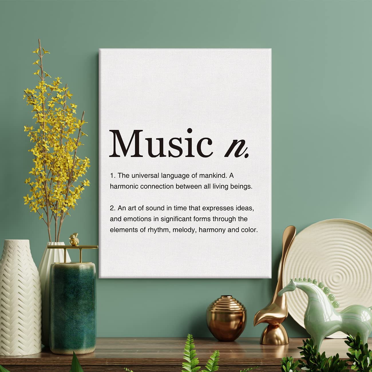 Amazon.com: LEXSIVO Music Definition Print Canvas Wall Art Home