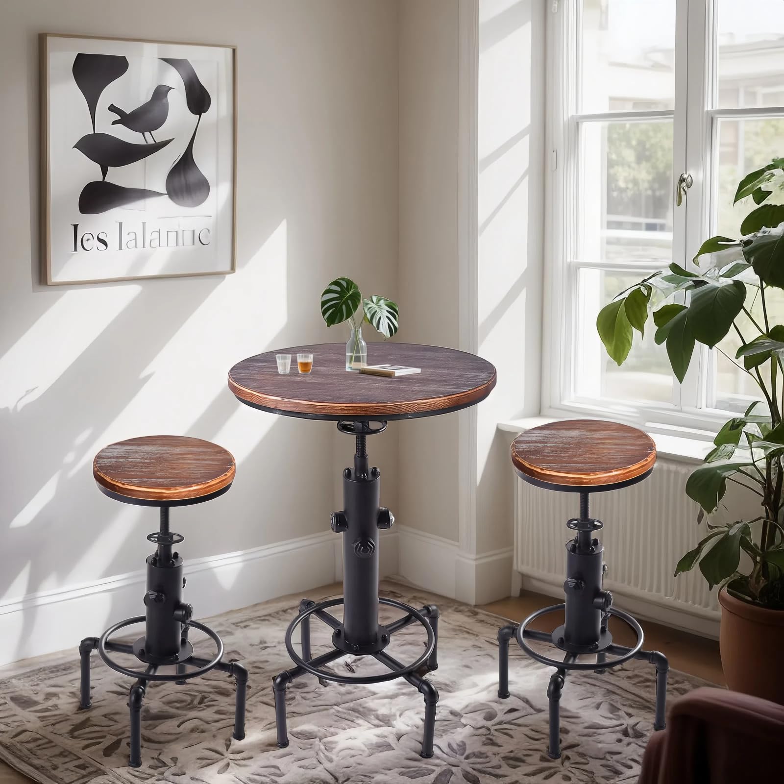 Amazon.com: FUBIRUO Industrial Tall Bistro Table 32.3-36.2