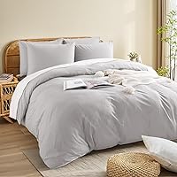 Vista 10 de NEXHOME PRO Funda de edredón Twin XL 100% algodón lavado, transpirable, duradera, texturizada, similar al lino, juego de ropa de cama para el hogar