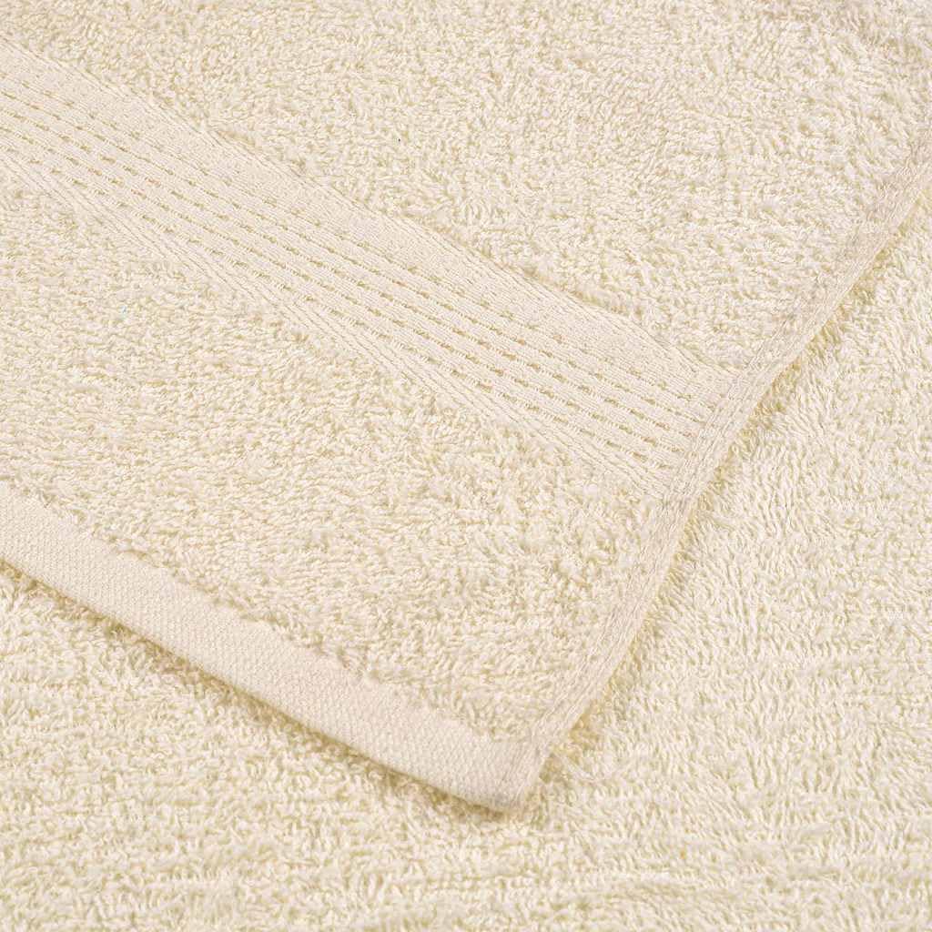 Casa & Giardino,Biancheria e biancheria da letto,Asciugamani,Asciugamani,Asciugamani per gli ospiti 10 pz Crema 30x50 cm 360 gsm 100% Cotone