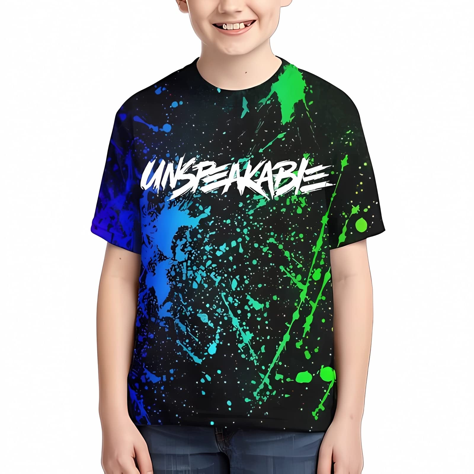 Boys and Girls Shirt: 3D Printed Fashion T-Shirt — Anime Games Shirts Cartoon Graphic Casual Short Sleeve Summer Gifts (XS)