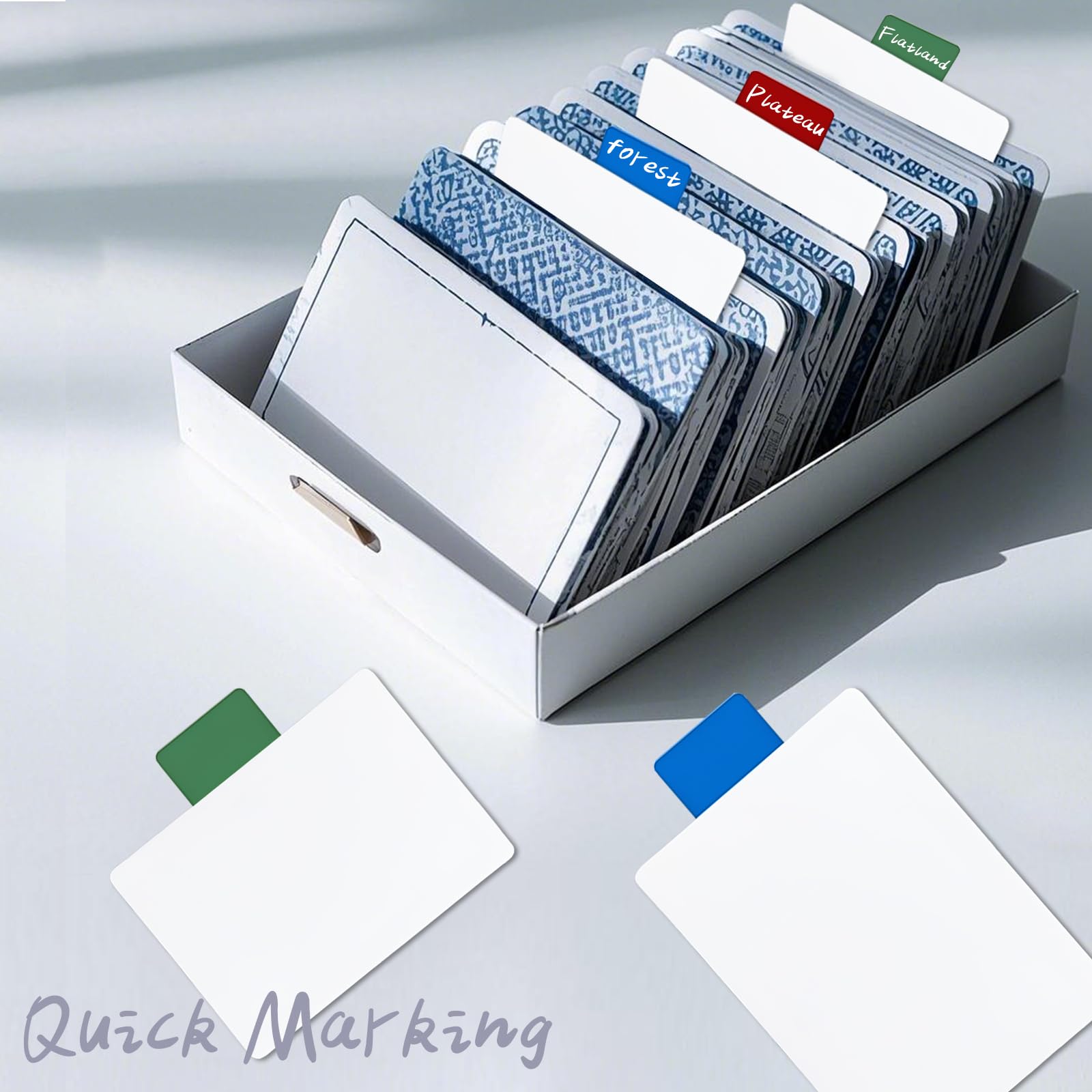 CNYMANY 80 pcs Tall Trading Card Dividers, White, Polypropylene, A4/Letter, 4.4 x 3.2in & 3.8 x 2.7in, No Holes - Image 4