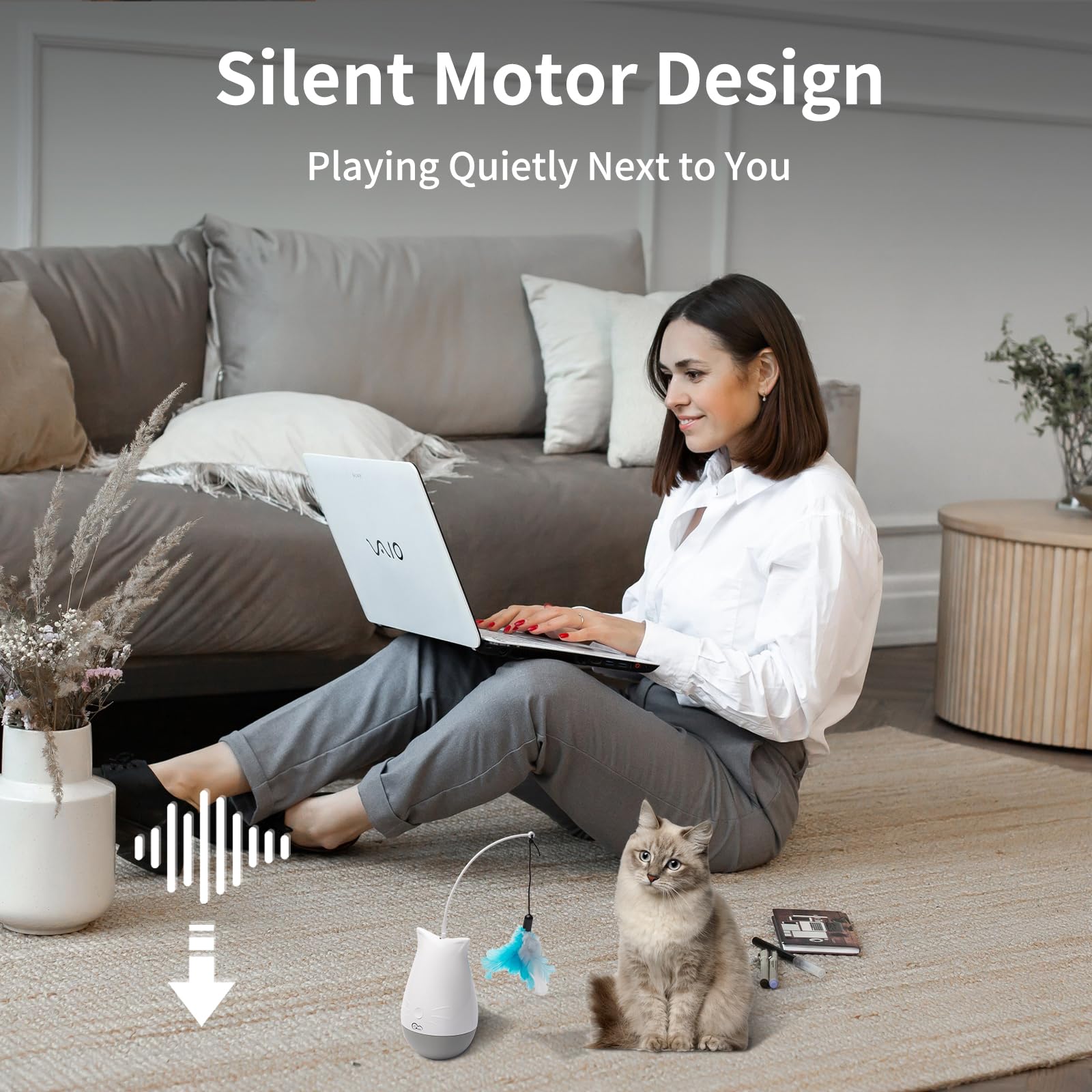DOEL Jouets interactifs pour chats d'intérieur ennuyés avec 2 modèles, rechargeable automatique en plumes, design gobelet, cadeau d'exercice électrique, stimulation mobile pour chasser et chasser