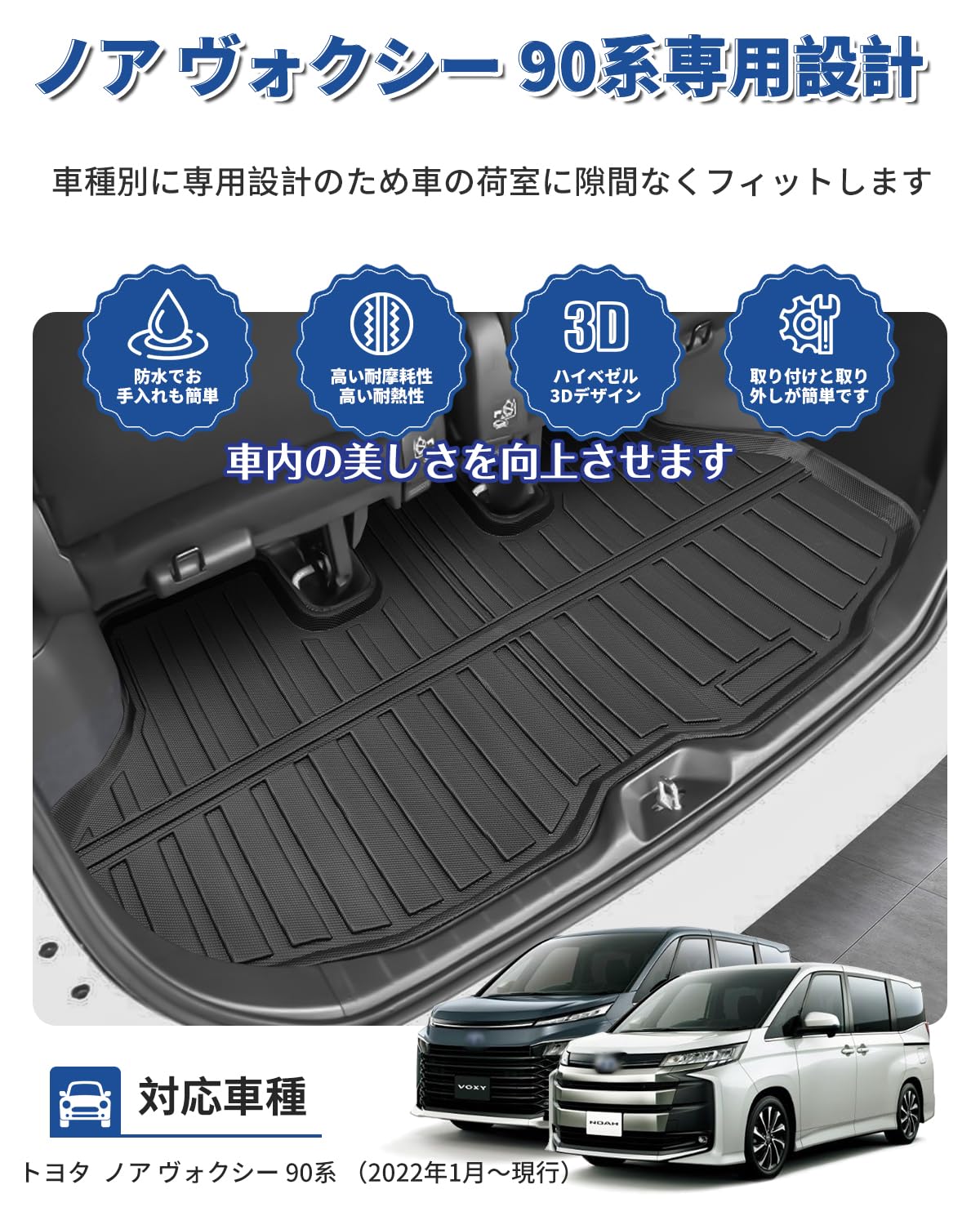 Amazon.co.jp: LXYZYNラゲッジマットに適合する新型ヴォクシー ノア 90