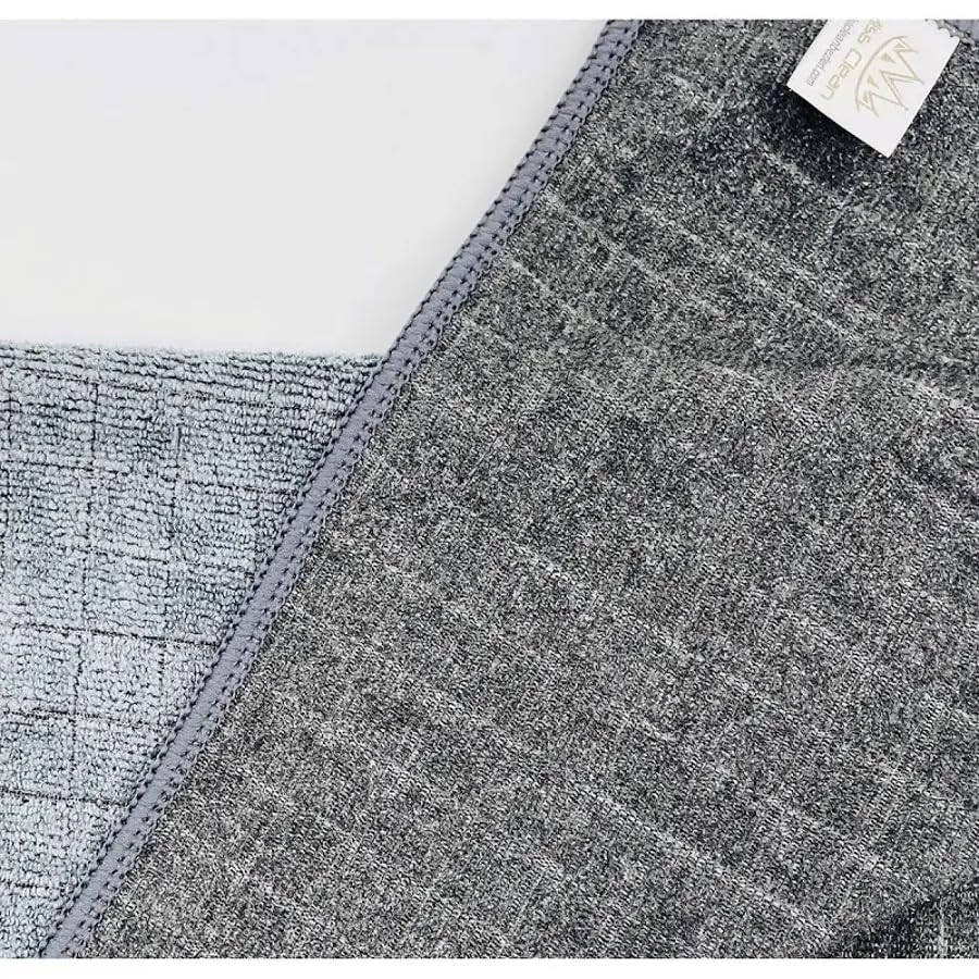 Miss Clean Mikrofiber Kareli Yüzey Cam Temizlik Bezi 50x70 Cm Süper Emici - 320 Gr. - Gri - 1 Adet Gri