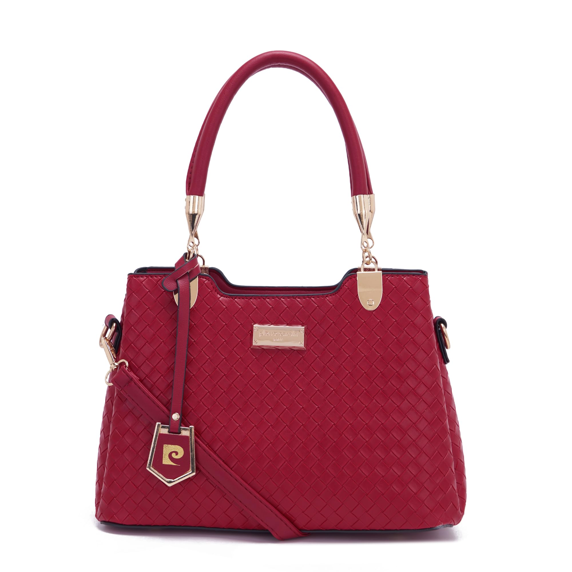 Pierre Cardin Classy Handheld PU Leather Bag For Women | Good Space With Zipper Compartment and Detachable Strap | Suitable For Office & Regular Use, Red (B0CSZ1BRYN) Amazon Price History, Amazon Price Tracker