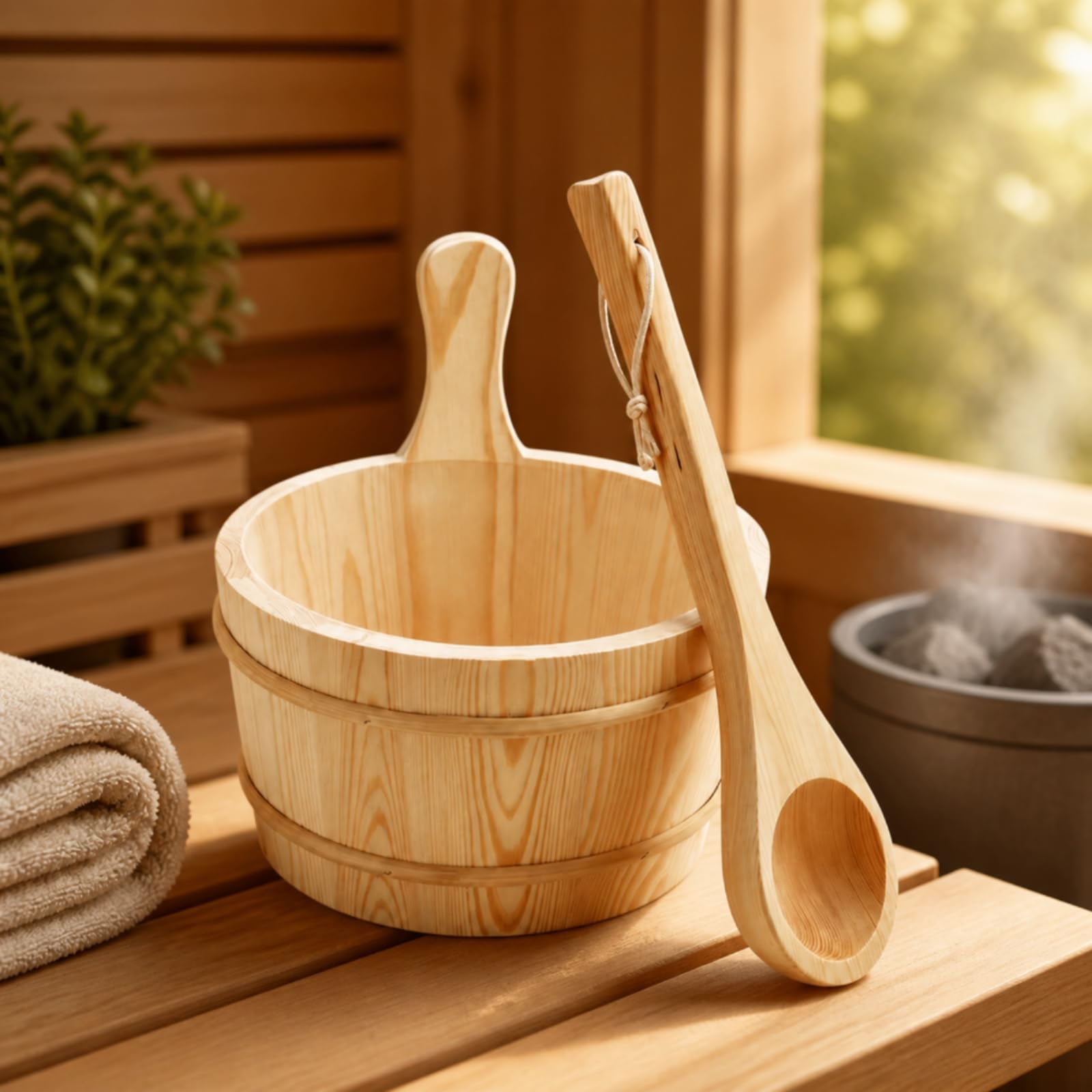 Seau à Eau pour Sauna Résistant