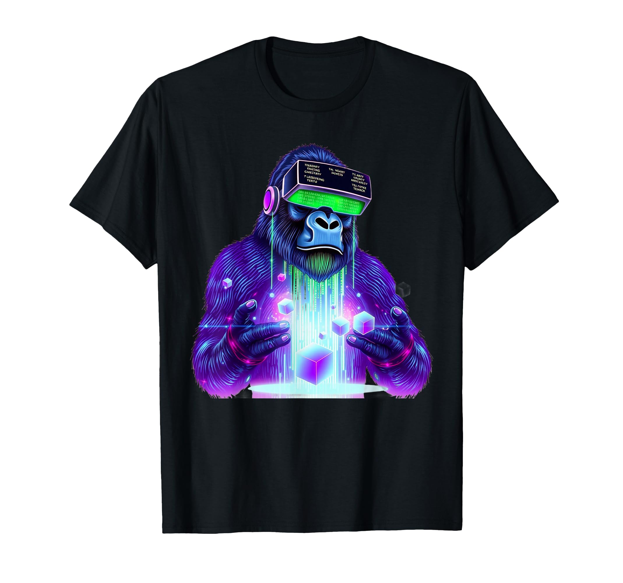 Gorilla VR Gamer Playing Tag Boys Funny Adult Gorilla VR T-Shirt