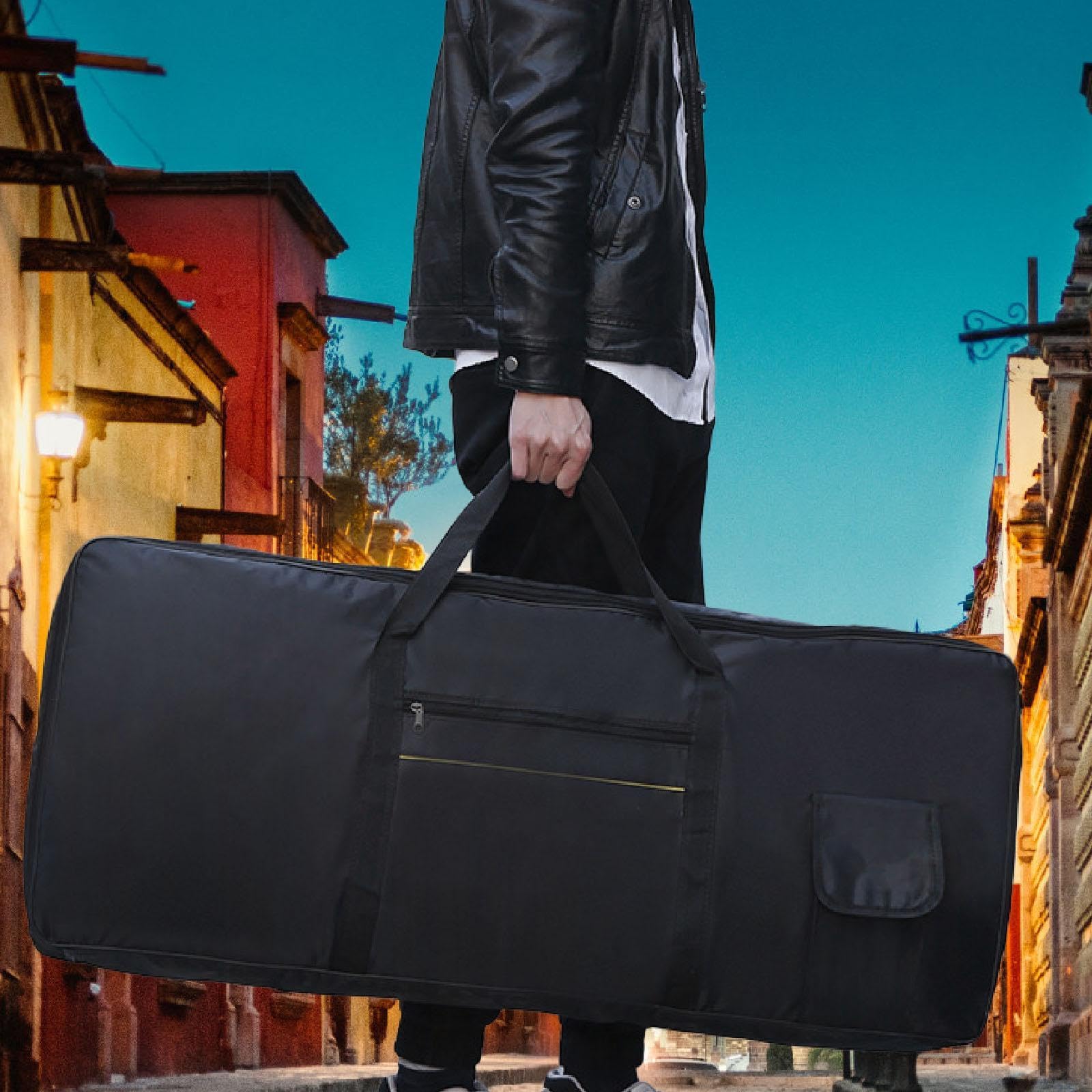 Generic Custodia Imbottita per Tastiera a 88 Tasti, Ideale per Viaggi All'aperto E Performance