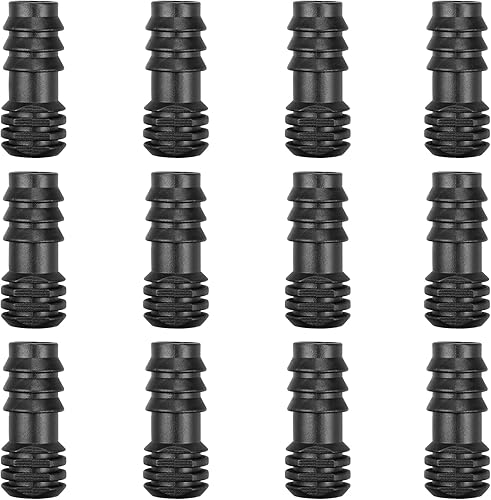 JOYPRO Accesorios de riego por goteo para tubos de riego de 12 pulgada (diámetro exterior de 0.60 a 0.63 pulgadas), 12 conectores de púas de enchufe