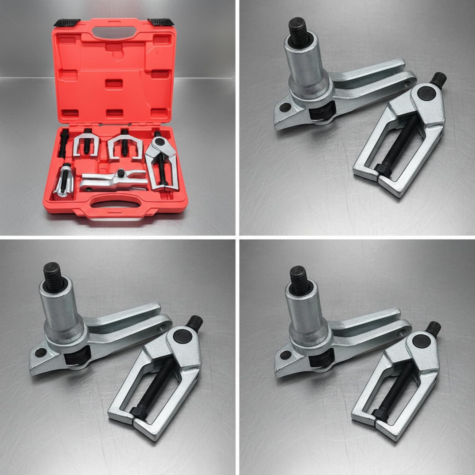 Extractor de Cojinetes Automotrices con Estuche Separador de Rótulas de Rodamientos Extractor de Uniones Acero al Carbono y Tornillos Precisos