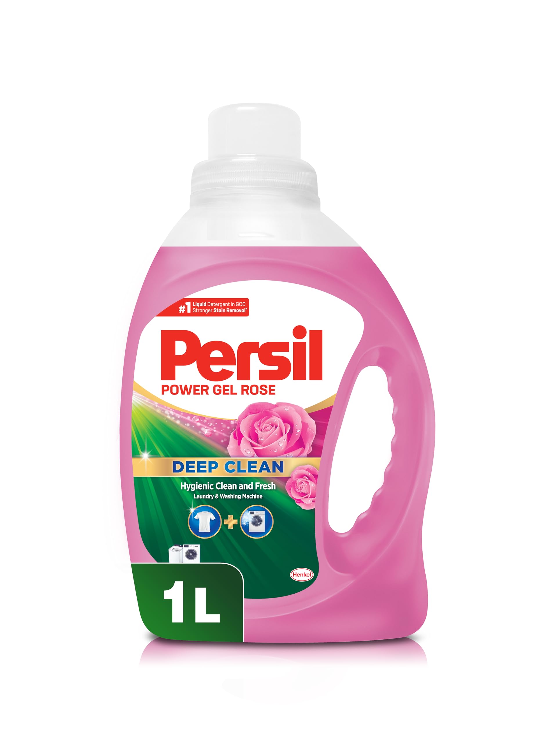 Power Gel Liquid Laundry Detergent, Deep Clean Technology for Perfect Cleanliness And Long-Lasting Freshness, Rose, 1L
