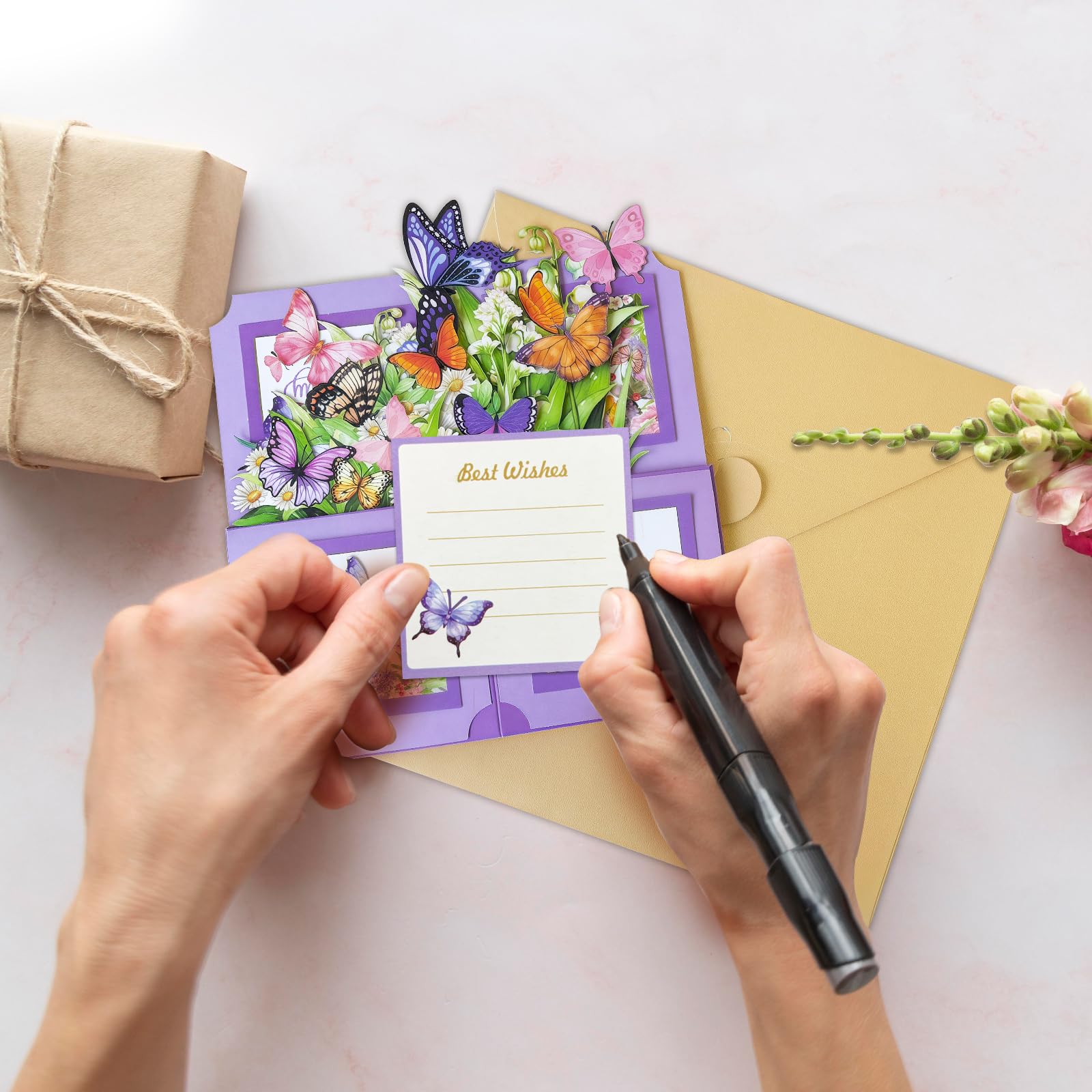 Butterfly Pop Up Birthday Card - Beautiful & Unique -3
