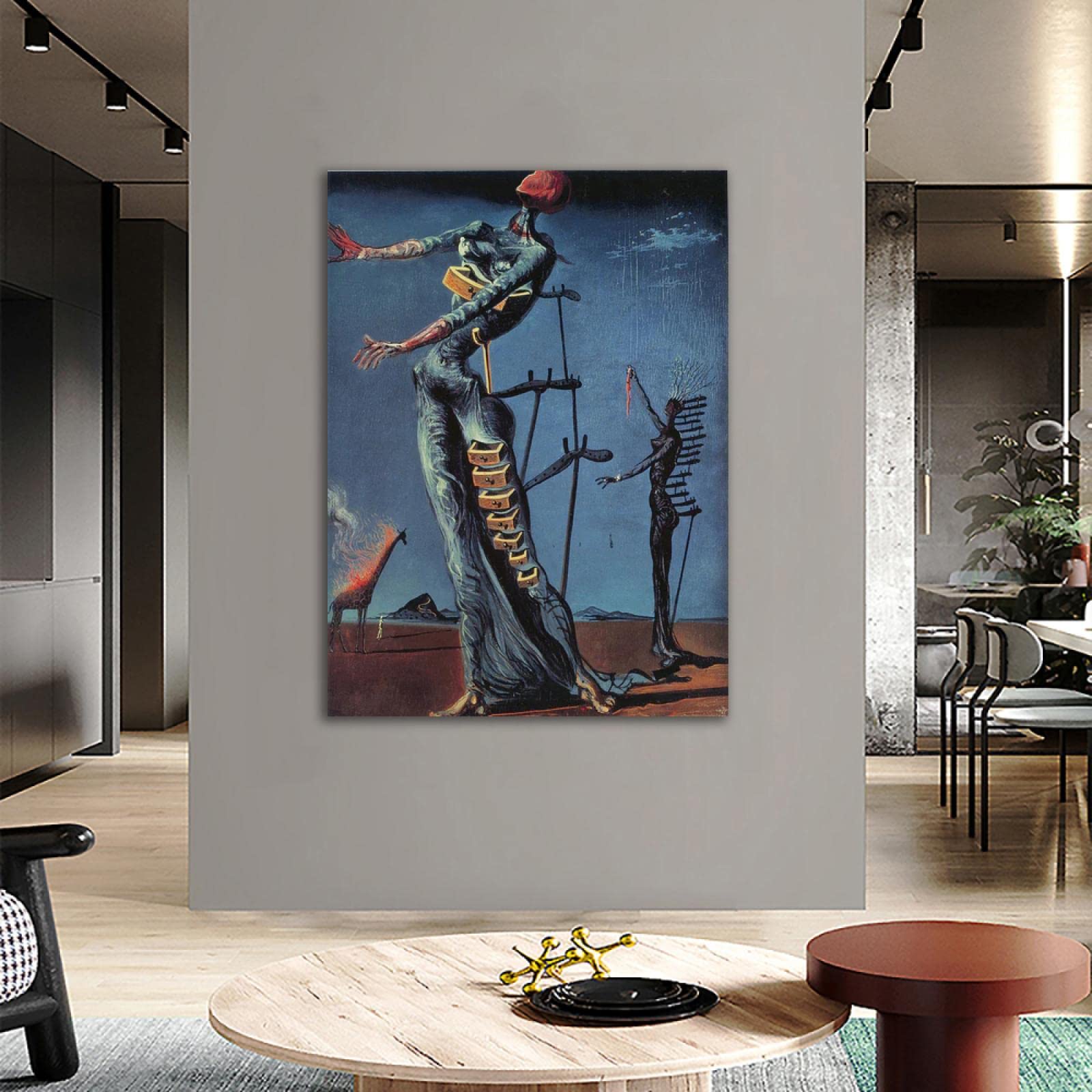 ダリ「モーメント」版画 抽象画 シュルレアリスム 額装 インテリア #205 ダリ 絵画「雨後の隔世遺伝の痕」額縁4色選択可能 作品証明書 展示用