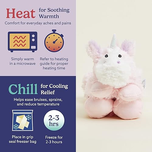 Miniatura 5 de warmies Envoltura para cuello y hombros para microondas - Almohadilla de felpa térmica y refrescante para calmar la relajación - Calentador de