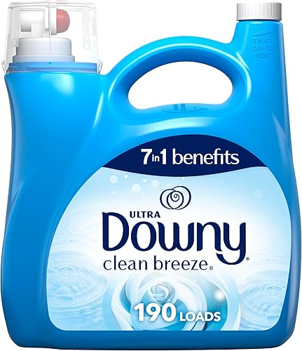 Downy Acondicionador líquido para telas Clean Breeze (suavizante de telas), 140 fl oz, 190 cargas