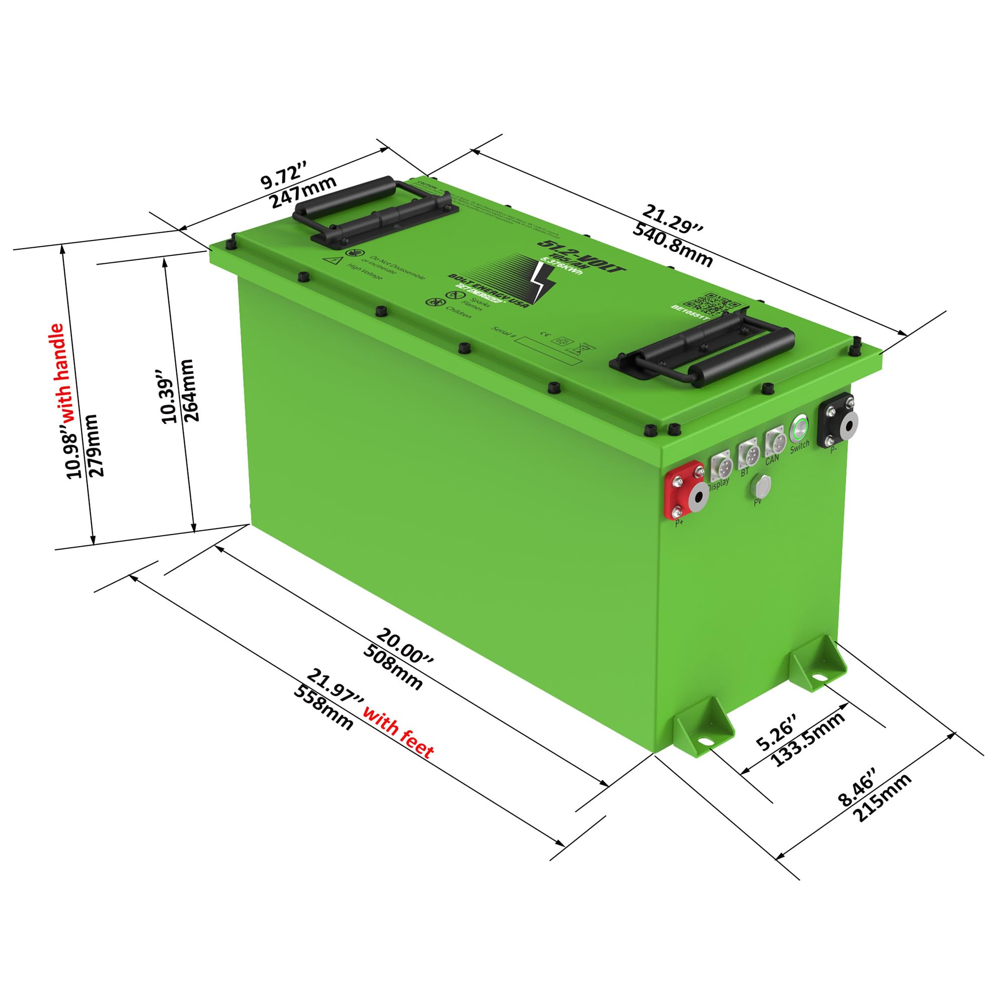 Amazon.com: Bolt Energy USA 48 Volt LiFePO4 Lithium Battery