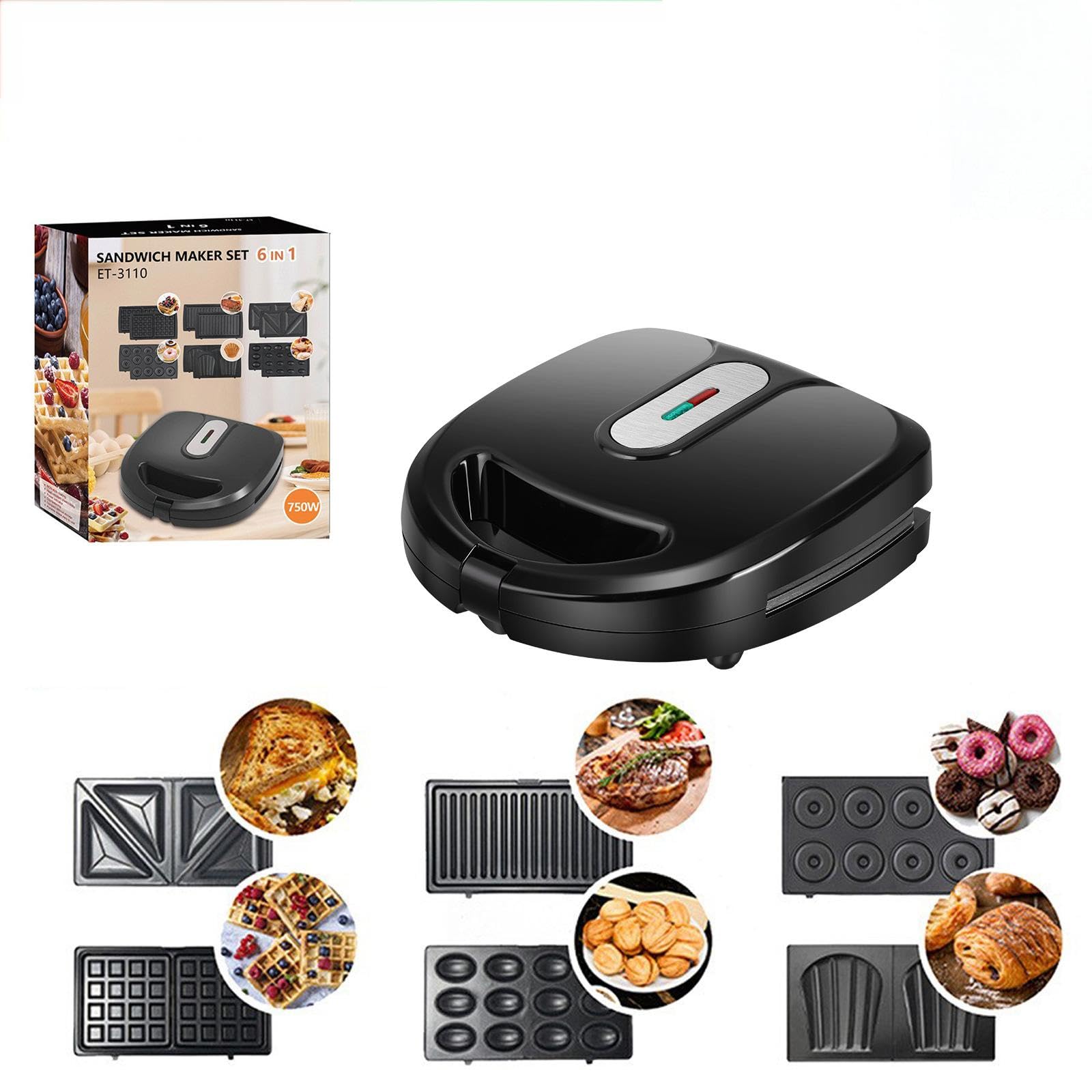 キッチン家電 sandwich machine Amazon.com: 6 In 1 Electric Sandwich Maker, Panini Press Grill