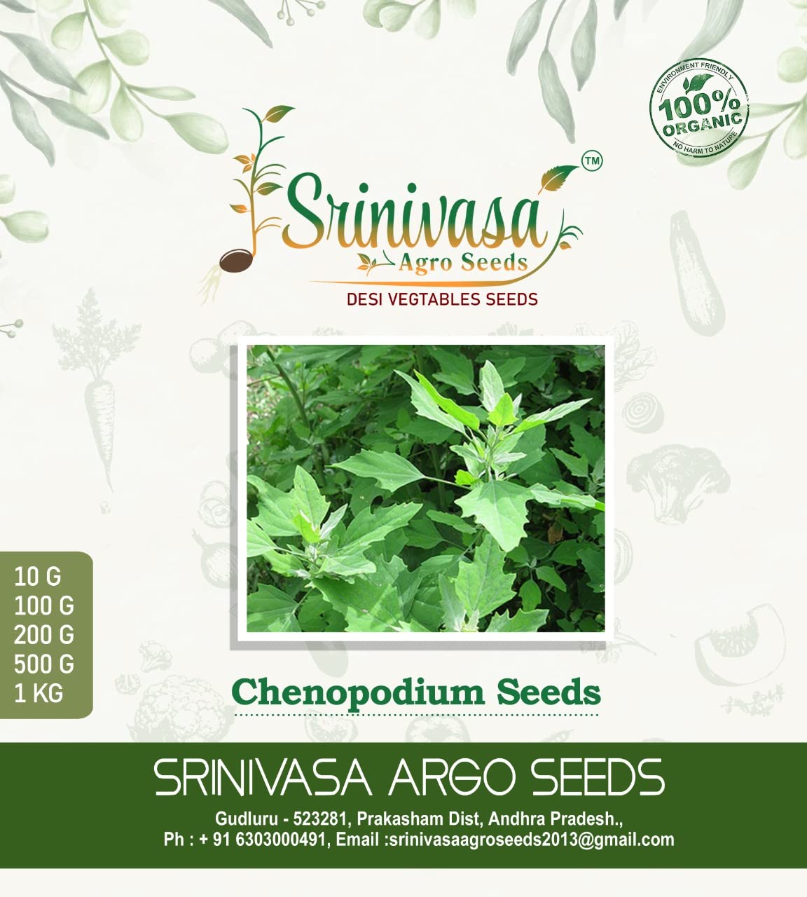 Srinivasa Agro Seeds Bathua/Goosefoot/Chenopodium Seeds, 50 g (B09W312RWM) Amazon Price History, Amazon Price Tracker