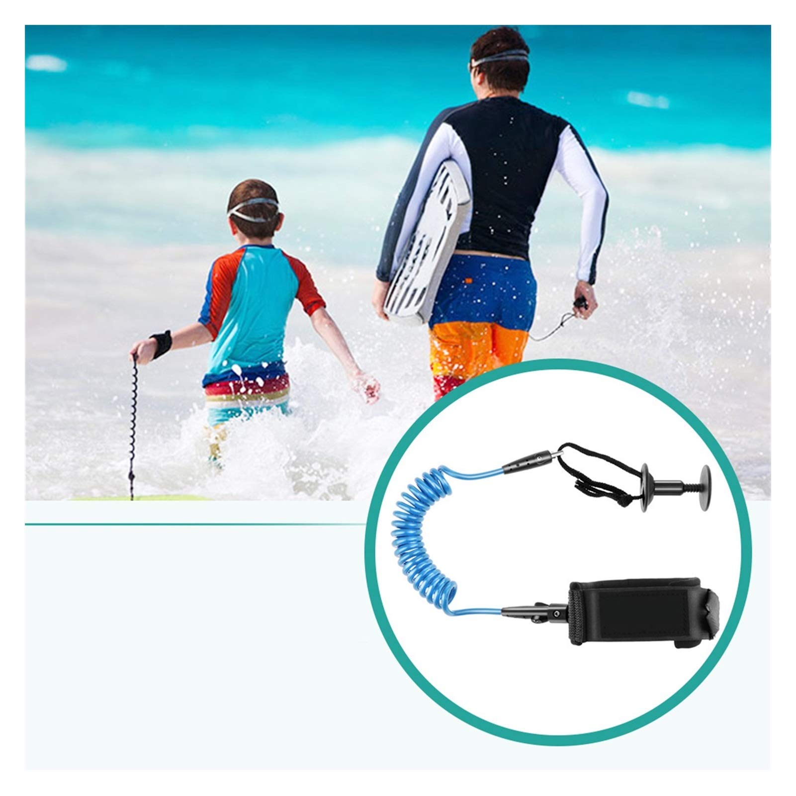 Surf Leine Professionelle Bodyboard Surfbrett Leine Surfeleine 5 Fuß Aufgewickelte Leine Surfen Zubehör SUP Leash. (Color : Orange 5ft)