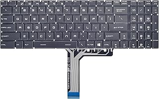 Replacement Backlit Keyboard for MSI GS75 Stealth GE75 Raider & MSI GP75 GL75 GL65 GP65 Leopard Series Laptop with Per-Key RGB Colorful Keyboard US Layout