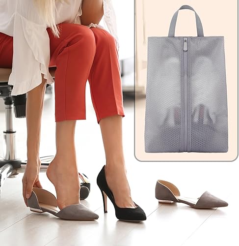 Vista 7 de Fixwal Bolsas de zapatos para viajes, Gris