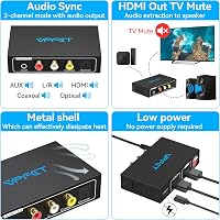 VEDINDUST 4K HDMI Audio Extraktor - Optikai, Koaxiális, L/R és 3,5mm Sztereó Kimenettel, HDCP, Dolby DTS 5.1 Támogatással, HDTV, PS4, Blu-ra 6