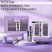 Vista 7 de Kit de extensión de pestañas 192 piezas Kit de extensión de pestañas B01+B10 8-18mm racimos de pestañas mixtas Kit de pestañas individuales Kit