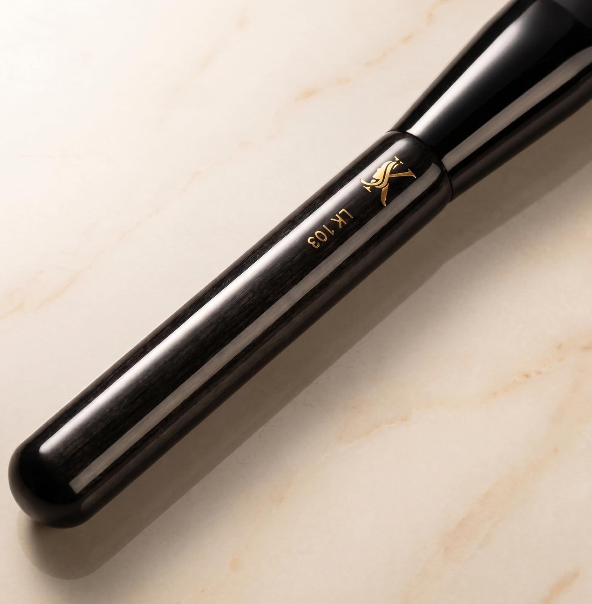 Kali Los Angeles Brochas de maquillaje hechas a mano de lujo, pelo de cabra natural Sokoho, cobre negro, eleva la belleza con precisión, aplicación impecable, esenciales para artistas de maquillaje