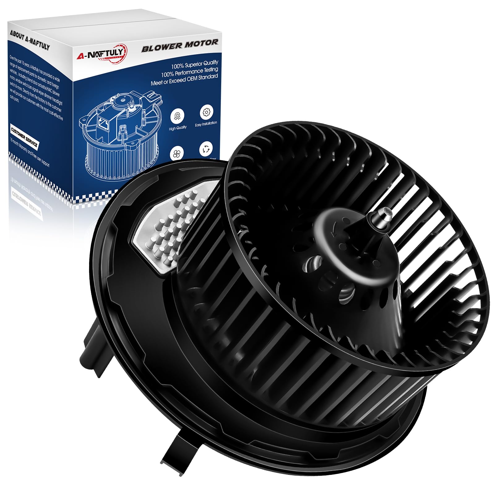 front ac blower motor fan fits for 2015-2021 volkswagen vw golf, gti, jetta, tiguan, golf sportwagen/r, alltrack, audi a3 quattro, q3, s3, rs3, hvac heater blower motor, 5q1819021, 5q1819021b, 700341