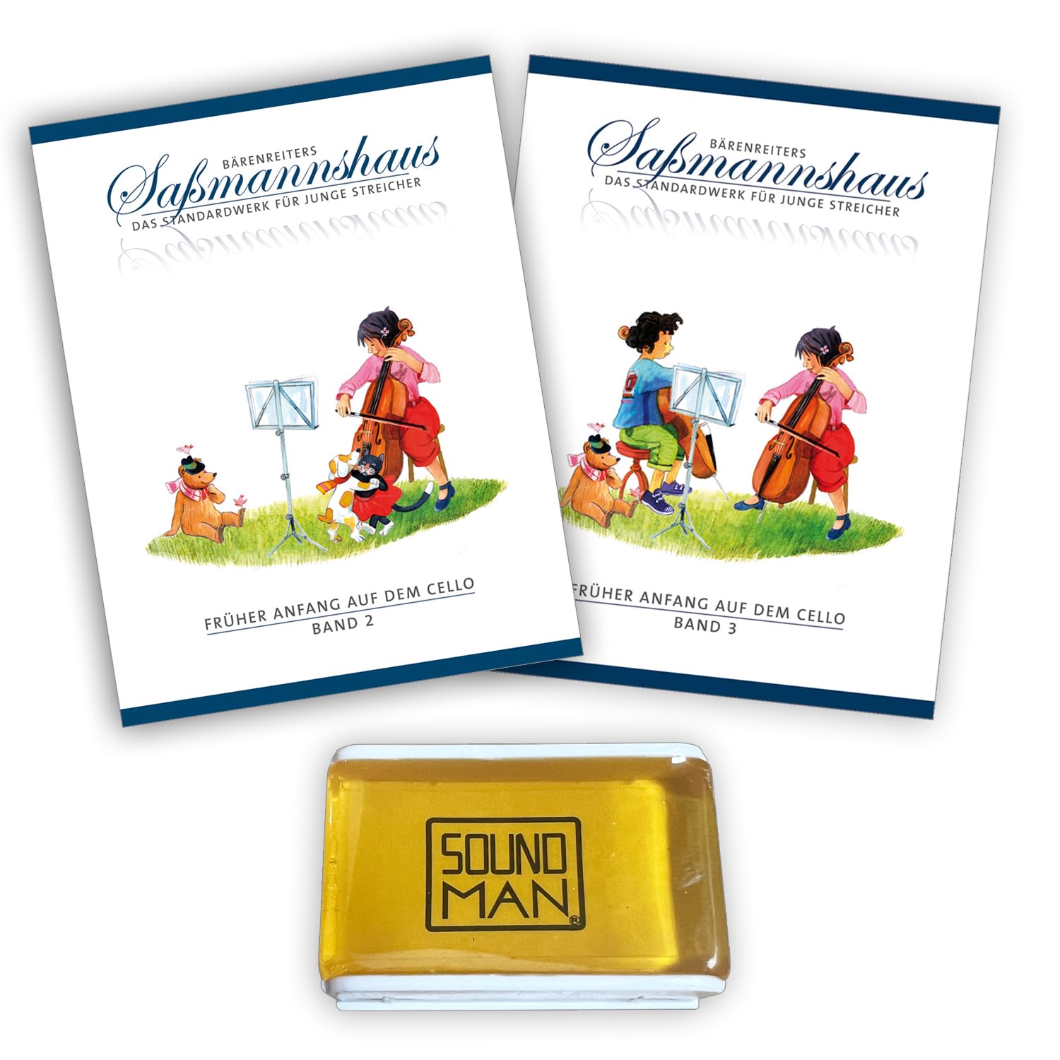 Primo inizio sul violoncello volume 2 + 3 | Una scuola di violoncello per bambini | Saßmannshaus | BA09692 + BA09693 | Bärenreiter Verlag | ISMN 9790006536559 + 9790006536566 | soundman Colophonium