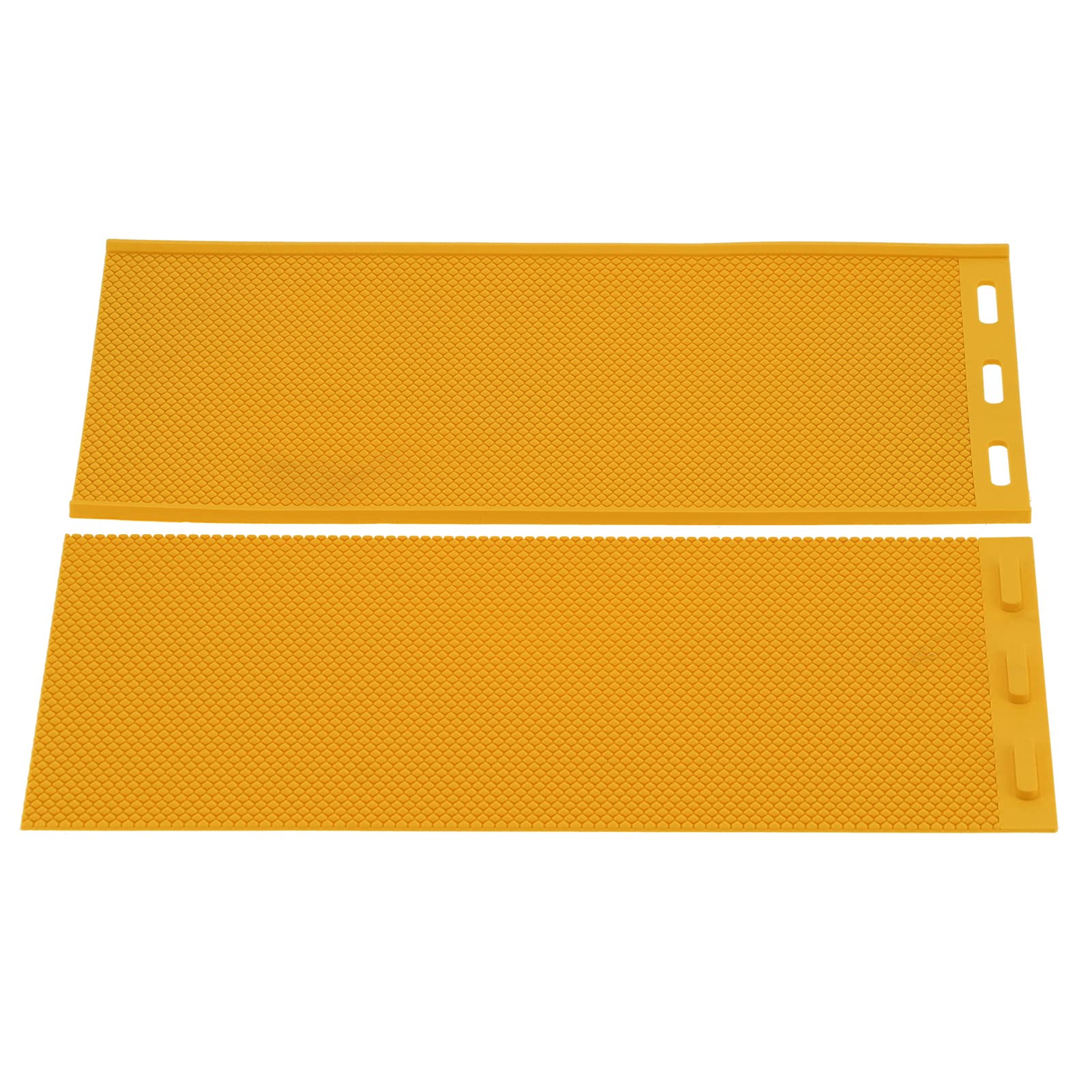 2 pièces de moule de pressage en cire d’abeille de 5,4 mm, outil de fabrication de feuilles de cire d’abeille, embosseur à peigne en caoutchouc jaune pour l’apiculture DIY, outil