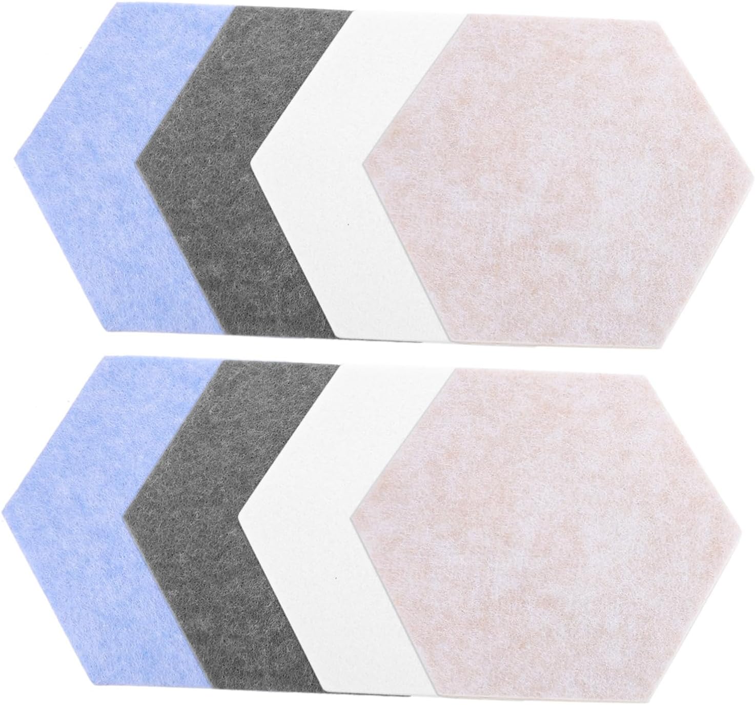 DOITOOL 24pcs Self-Adhesive Hexagon Felt Tiles Memo Wall Stickers for Home Office School Decorative Bulletin Board for Photos and Notes Acoustic Soundproofing Decor
