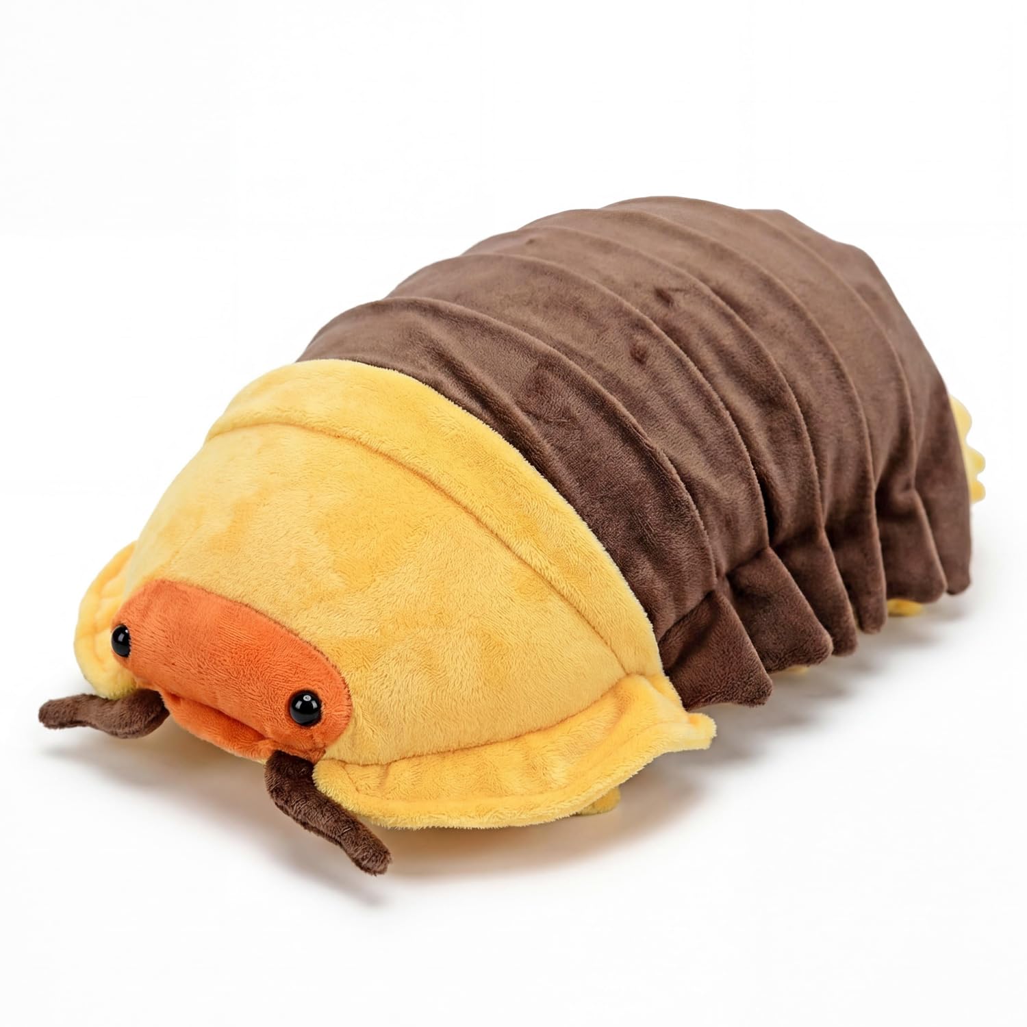 PuffPurrs Pill Bug Plush - Lifelike 13in Woodlouse Toy, Realistic Isopod Plush Gift for Nature & Science Lovers