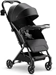 Mompush Lithe V2 Poussette légère + Plateau à collations, Pliage ultra-compact et prête pour les voyages en avion, Siège inclinable presque à plat, Porte-gobelet, Housse de pluie et sac de voyage inclus
